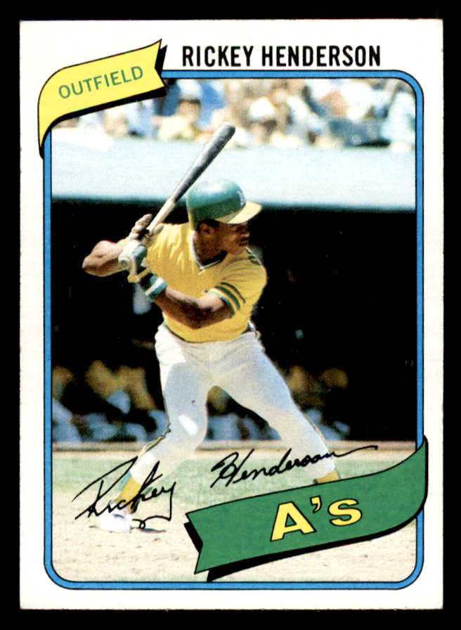 1980 Topps Baseball #482 Rickey Henderson A's EX-MT 563010