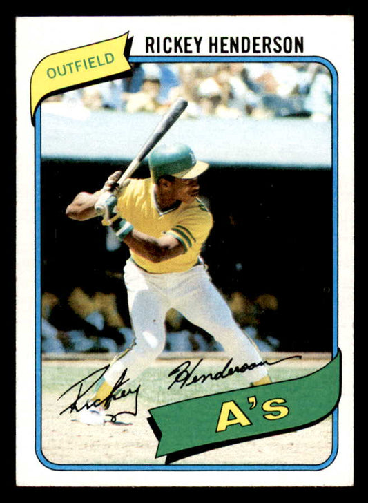 1980 Topps Baseball #482 Rickey Henderson A's EX-MT 563010