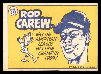 1970 Topps Baseball #453 Rod Carew A.S. Twins EX-MT 563033