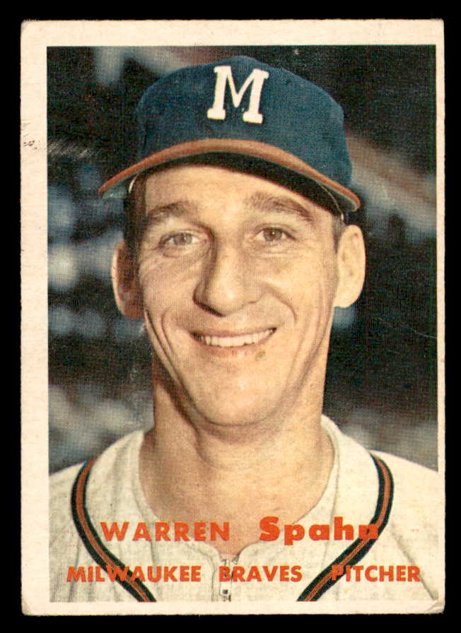 1957 Topps Baseball #090 Warren Spahn Braves VG 563039
