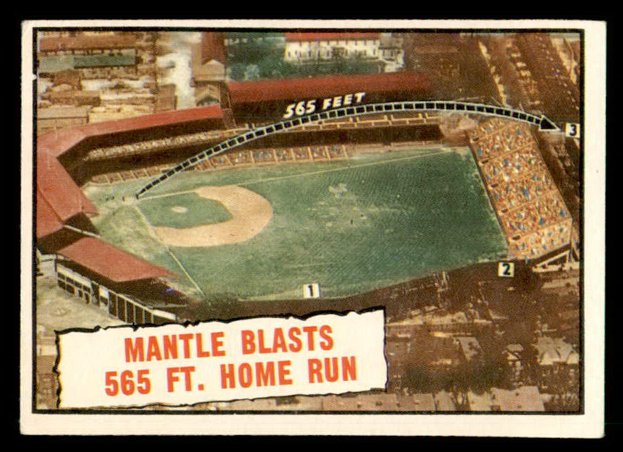 1961 Topps Baseball #406 Mickey Mantle IA Yankees VG-EX 563042