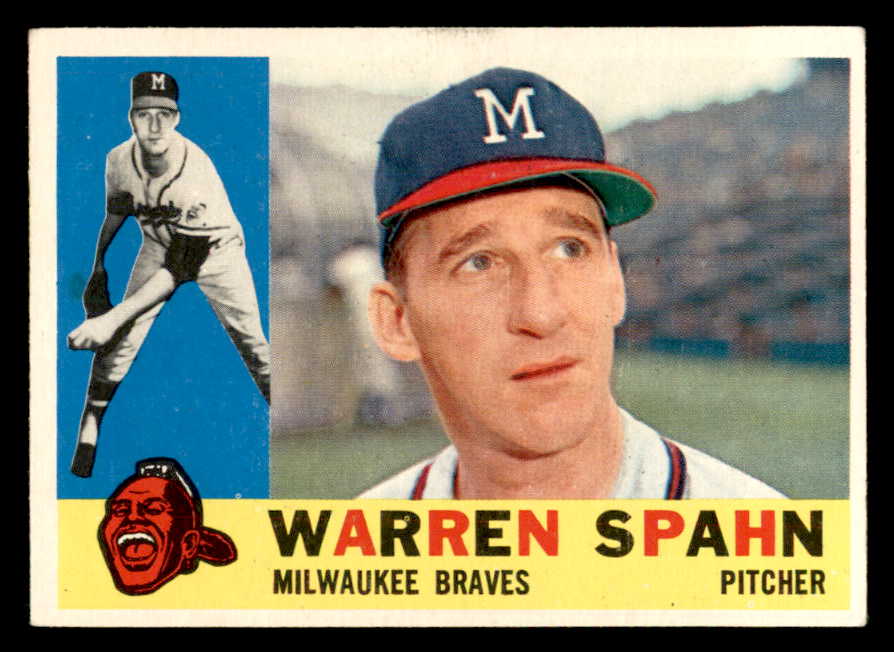 1960 Topps Baseball #445 Warren Spahn Braves VG-EX 563049