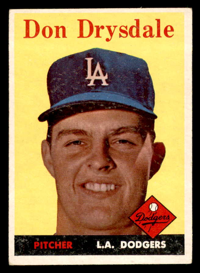 1958 Topps Baseball #025 Don Drysdale Dodgers VG-EX 563057