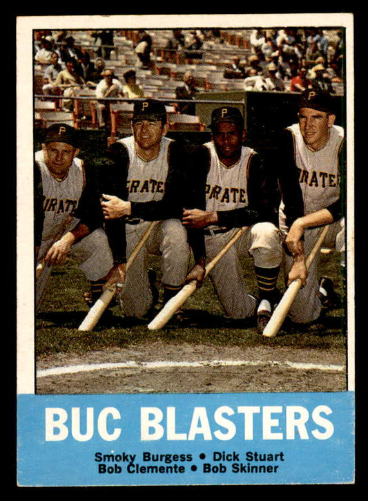 1963 Topps Baseball #018 Roberto Clemente Smoky Burgess EX 563091