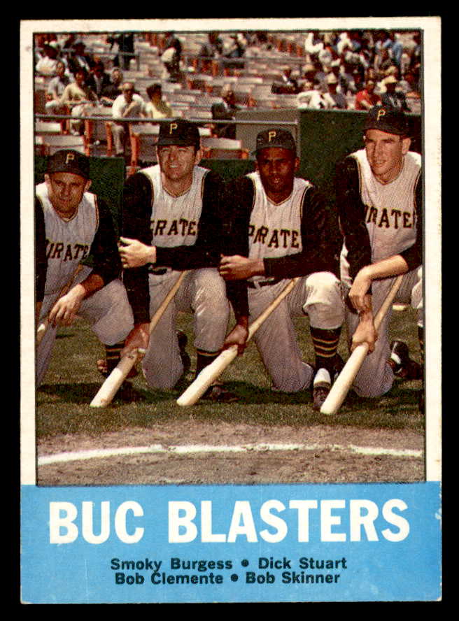 1963 Topps Baseball #018 Roberto Clemente Smoky Burgess EX 563092