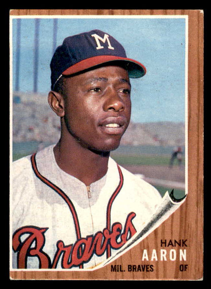 1962 Topps Baseball #320 Hank Aaron Braves VG-EX 563097