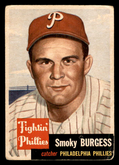 1953 Topps Baseball #010 Smoky Burgess Phillies VG 563103