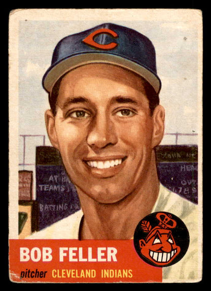 1953 Topps Baseball #054 Bob Feller Indians VG 563106