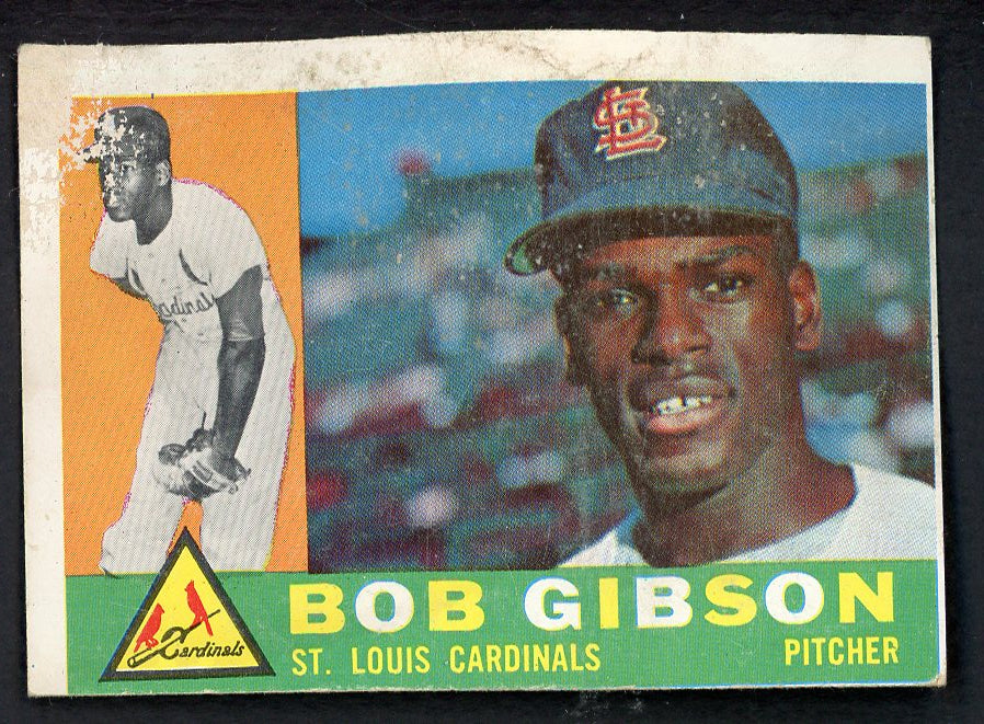 1960 Topps Baseball #073 Bob Gibson Cardinals Good warped 563120