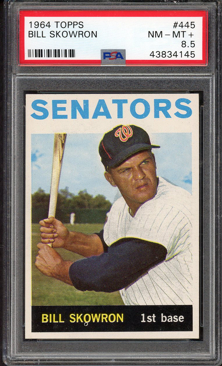 1964 Topps Baseball #445 Bill Skowron White Sox PSA 8.5 NM/MT+ 563127