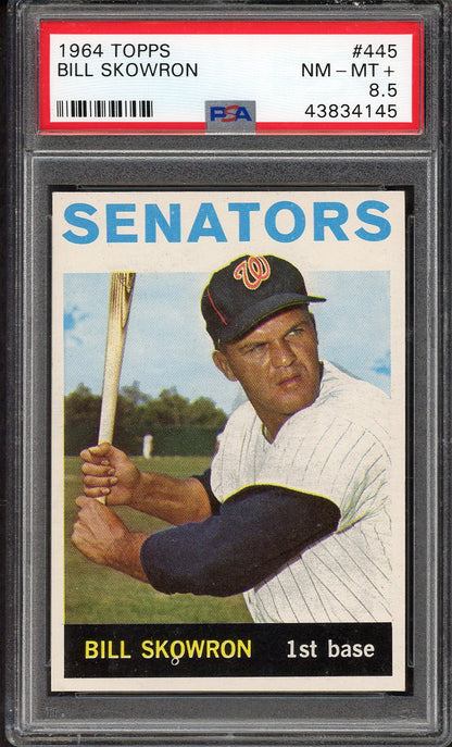 1964 Topps Baseball #445 Bill Skowron White Sox PSA 8.5 NM/MT+ 563127