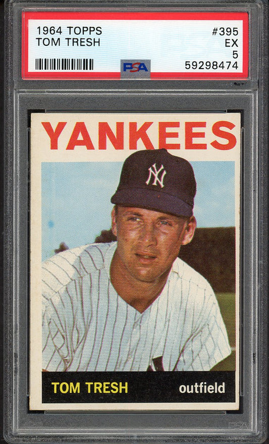 1964 Topps Baseball #395 Tom Tresh Yankees PSA 5 EX 563128