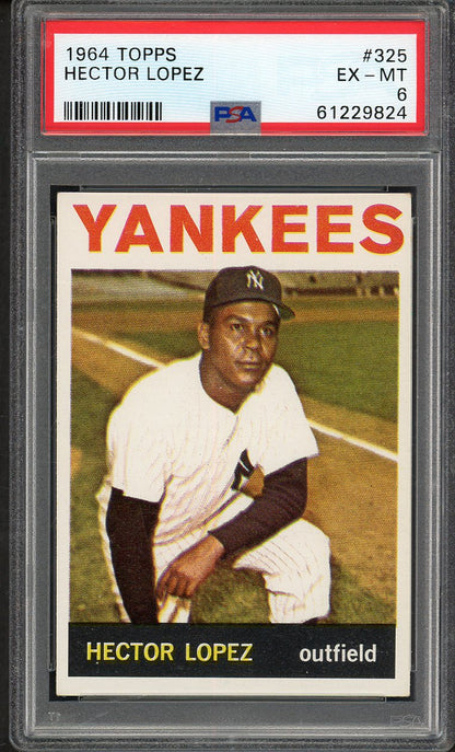 1964 Topps Baseball #325 Hector Lopez Yankees PSA 6 EX-MT 563132