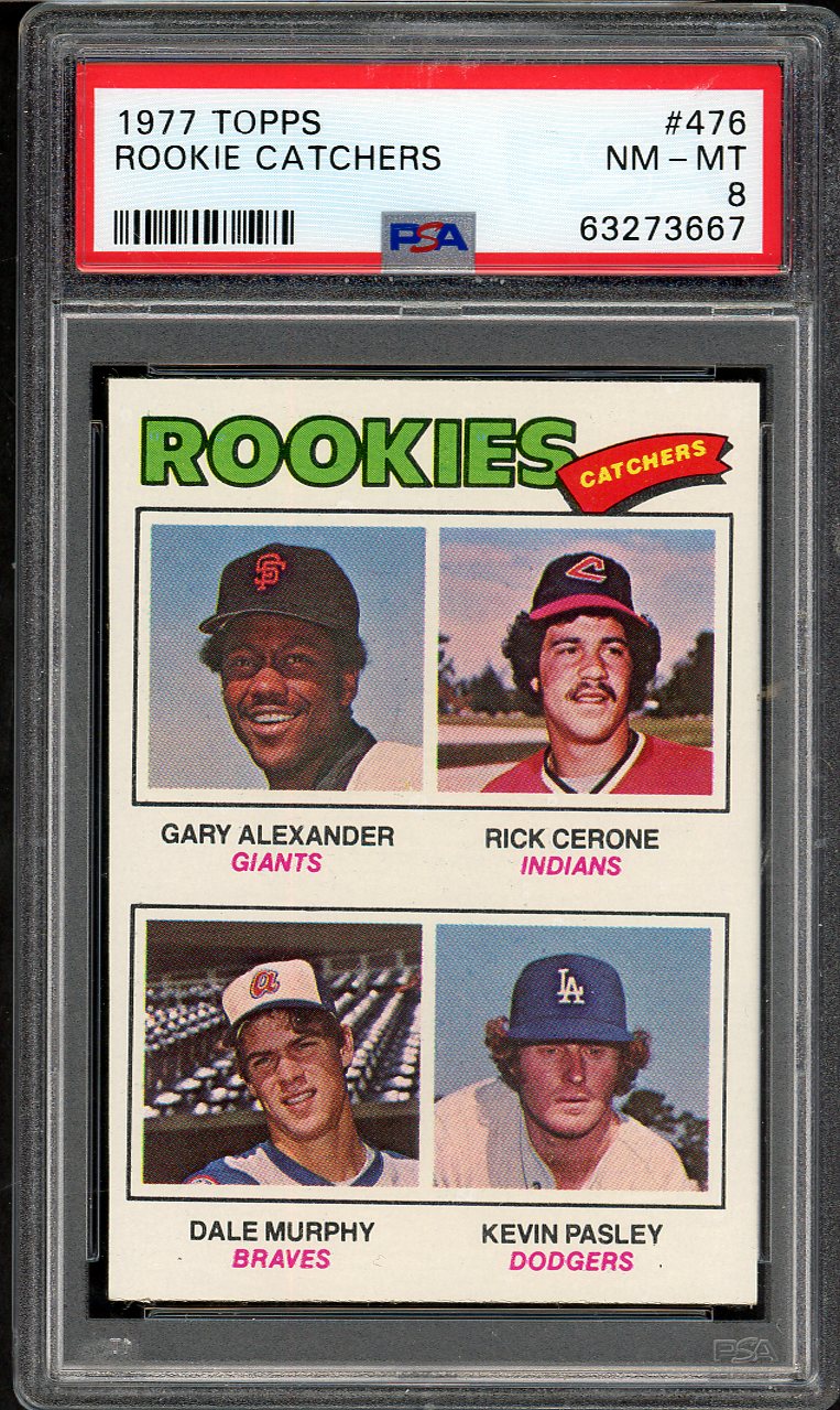 1977 Topps Baseball #476 Dale Murphy Braves PSA 8 NM/MT 563134