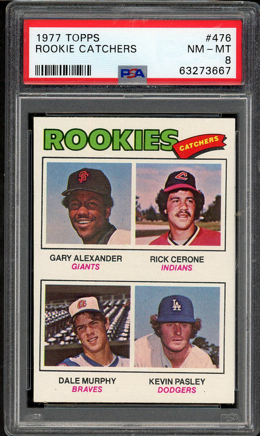 1977 Topps Baseball #476 Dale Murphy Braves PSA 8 NM/MT 563134