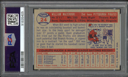 1957 Topps Baseball #024 Bill Mazeroski Pirates PSA 6 EX-MT 563147