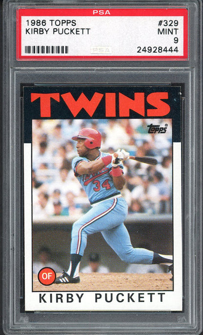 1986 Topps #329 Kirby Puckett Twins PSA 9 MINT 563148