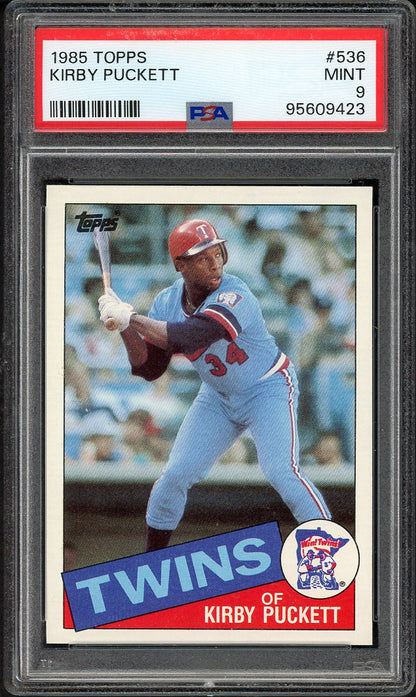 1985 Topps #536 Kirby Puckett Twins PSA 9 MINT 563149