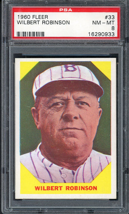 1960 Fleer Baseball #033 Wilbert Robinson Dodgers PSA 8 NM/MT 563151