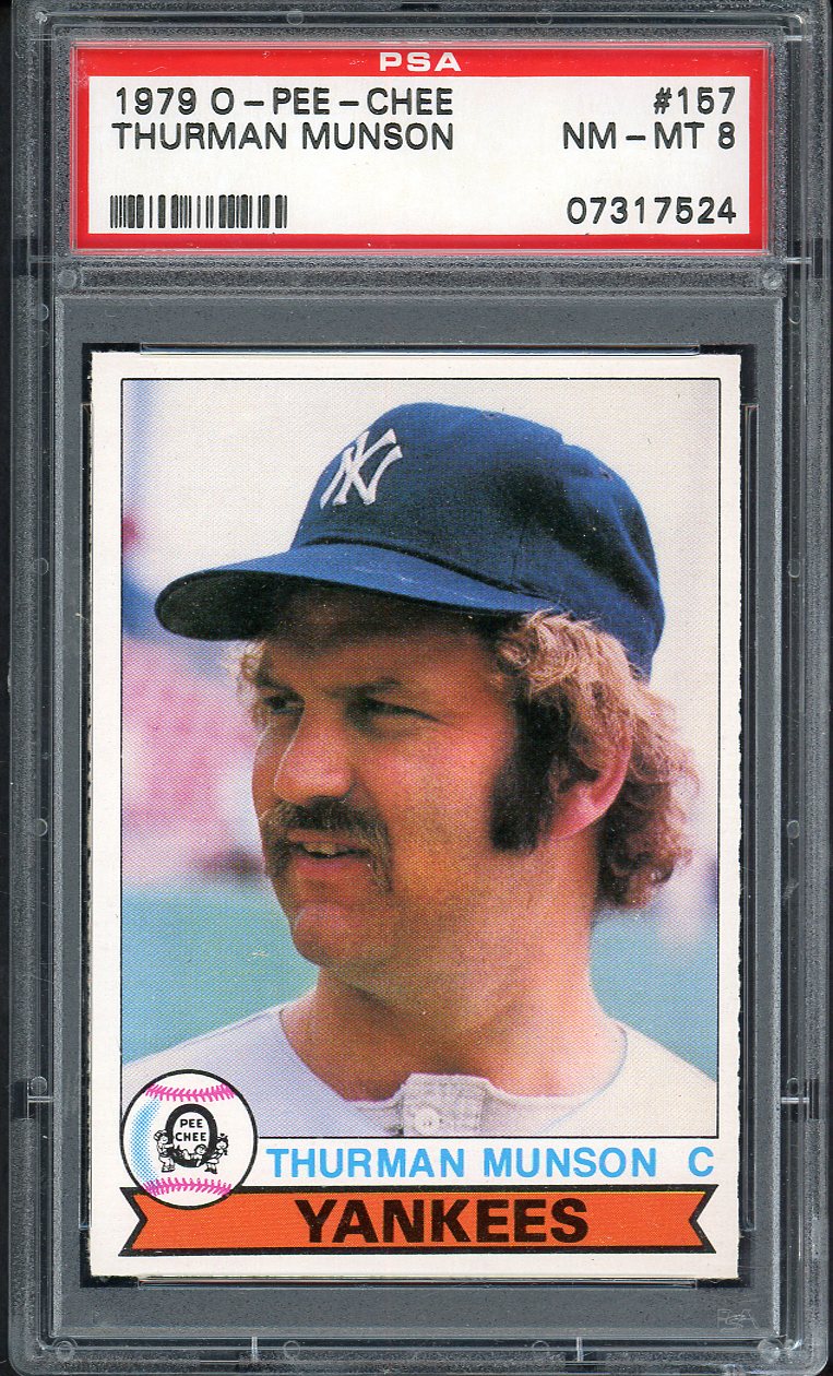 1979 O Pee Chee #157 Thurman Munson Yankees PSA 8 NM/MT 563152