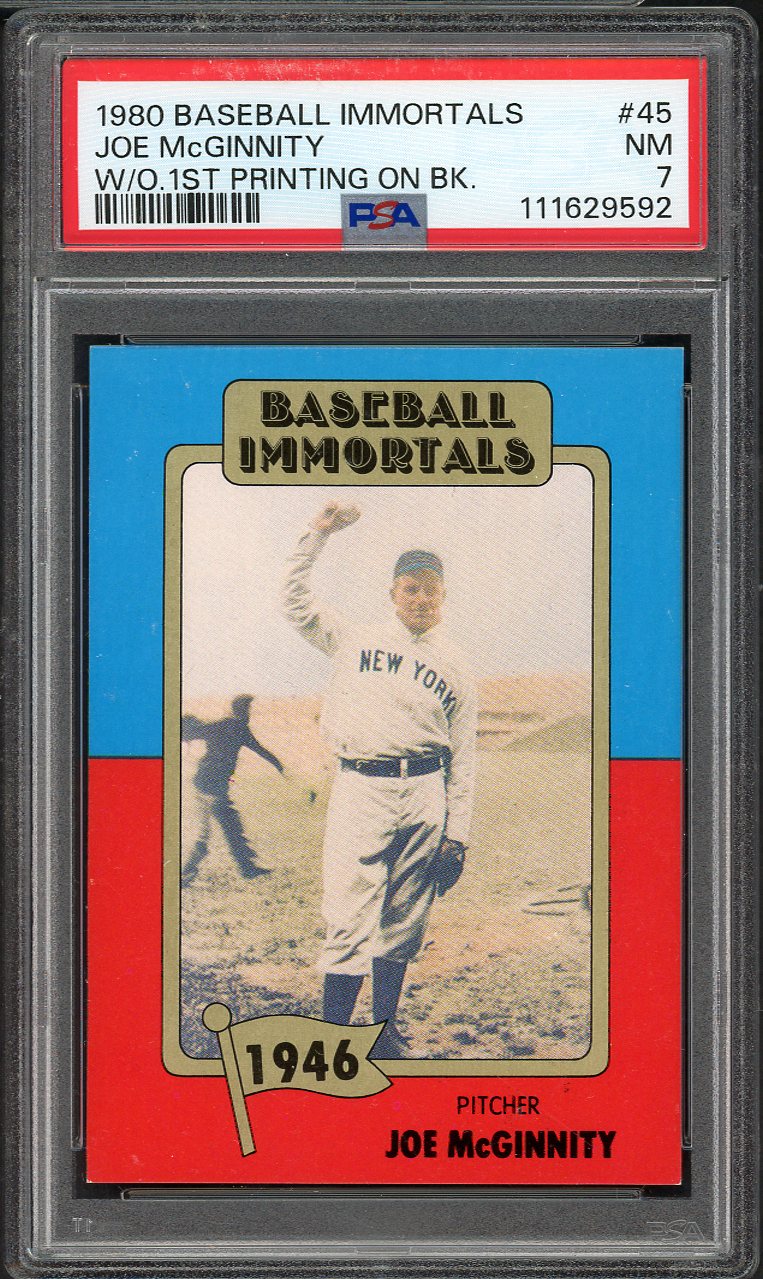 1980 Baseball Immortals #045 Joe McGinnity Yankees PSA 7 NM 563153
