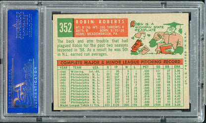 1959 Topps Baseball #352 Robin Roberts Phillies PSA 7 NM 563157