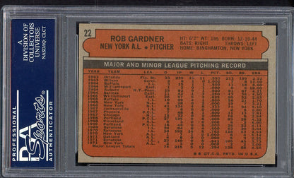 1972 Topps Baseball #022 Rob Gardner Yankees PSA 8 NM/MT 563159