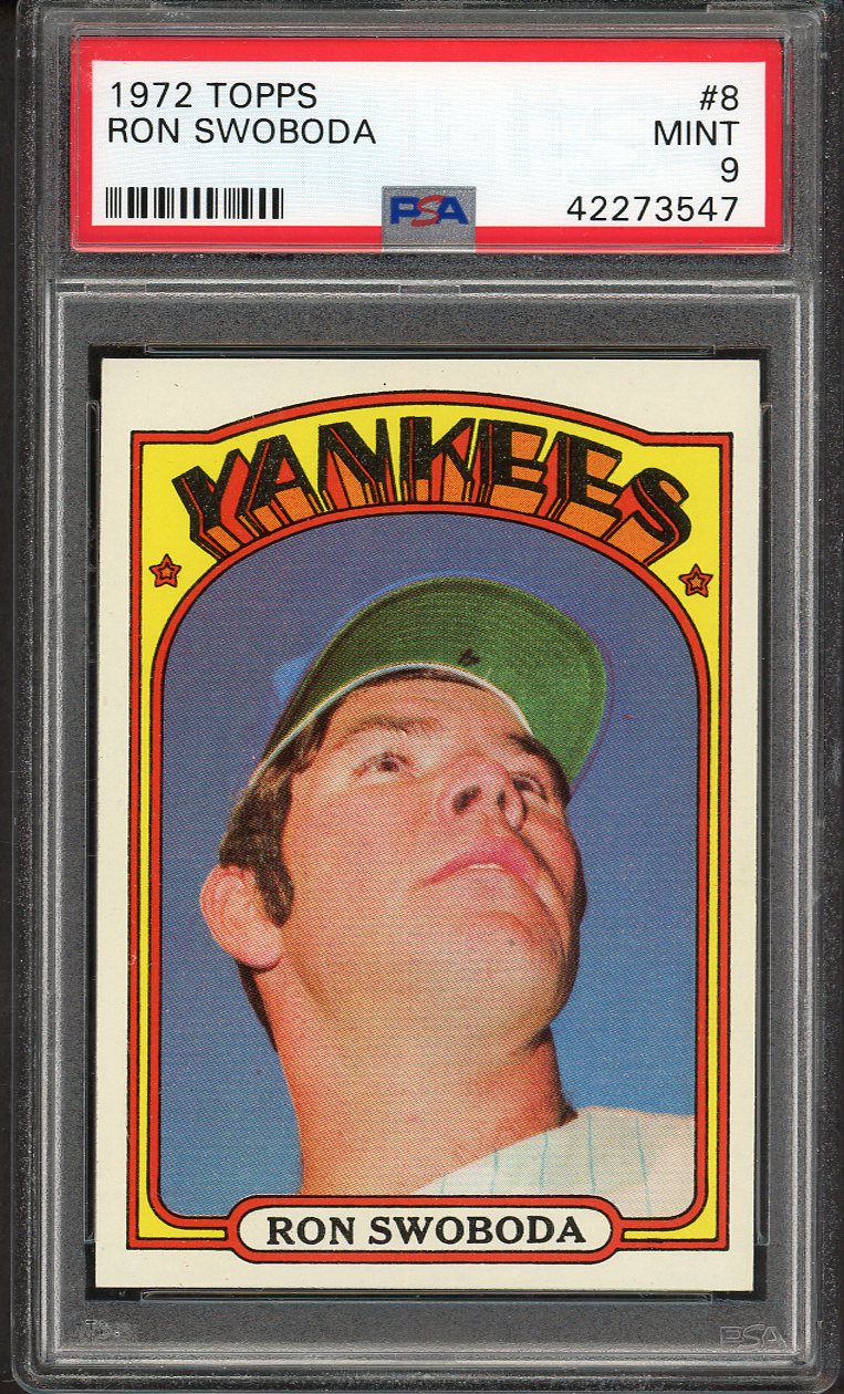 1972 Topps Baseball #008 Ron Swoboda Yankees PSA 9 MINT 563160
