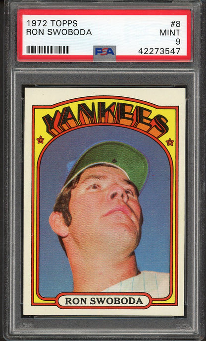 1972 Topps Baseball #008 Ron Swoboda Yankees PSA 9 MINT 563160