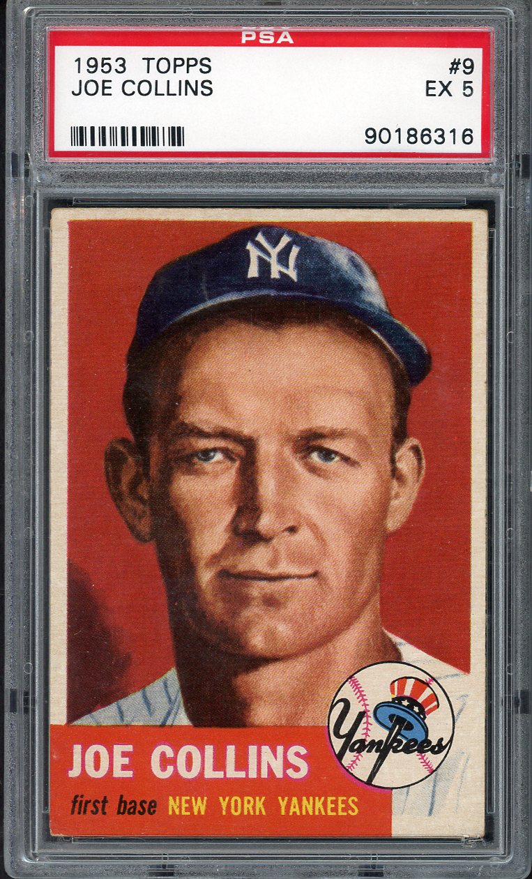 1953 Topps Baseball #009 Joe Collins Yankees PSA 5 EX 563167