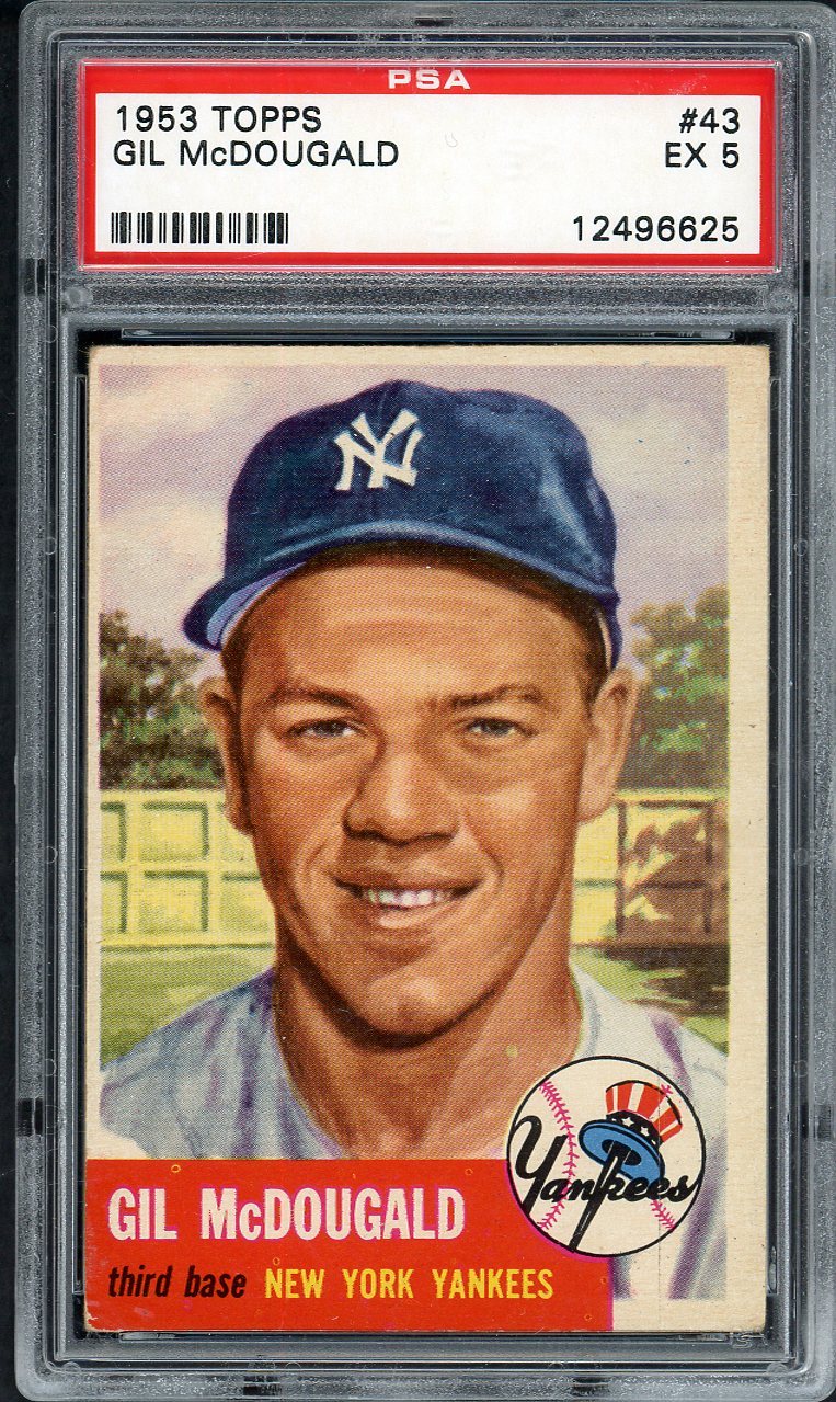1953 Topps Baseball #043 Gil McDougald Yankees PSA 5 EX 563170