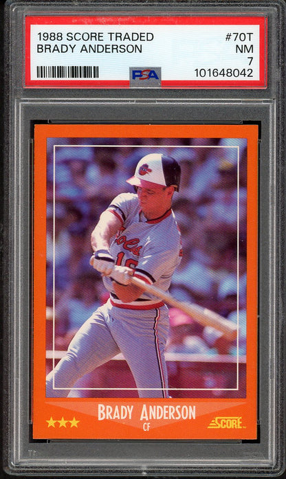1988 Score Traded #070T Brady Anderson Orioles PSA 7 NM 563173