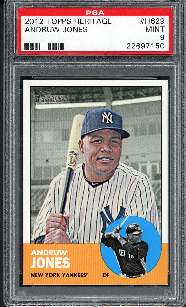 2012 Topps Heritage #H629 Andruw Jones Yankees PSA 9 MINT 563176