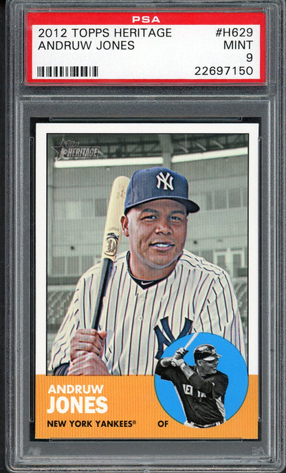 2012 Topps Heritage #H629 Andruw Jones Yankees PSA 9 MINT 563176