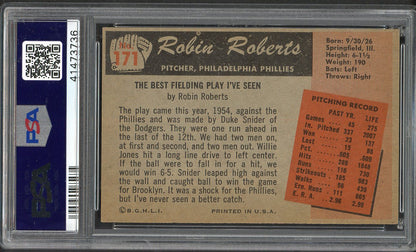 1955 Bowman Baseball #171 Robin Roberts Phillies PSA 6 EX-MT 563180