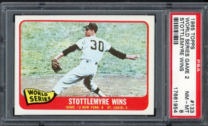 1965 Topps Baseball #133 World Series Game 2 Stottlemyre PSA 8 NM/MT 563191