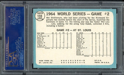 1965 Topps Baseball #133 World Series Game 2 Stottlemyre PSA 8 NM/MT 563191