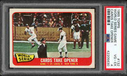 1965 Topps Baseball #132 World Series Game 1 PSA 4 VG-EX 563192