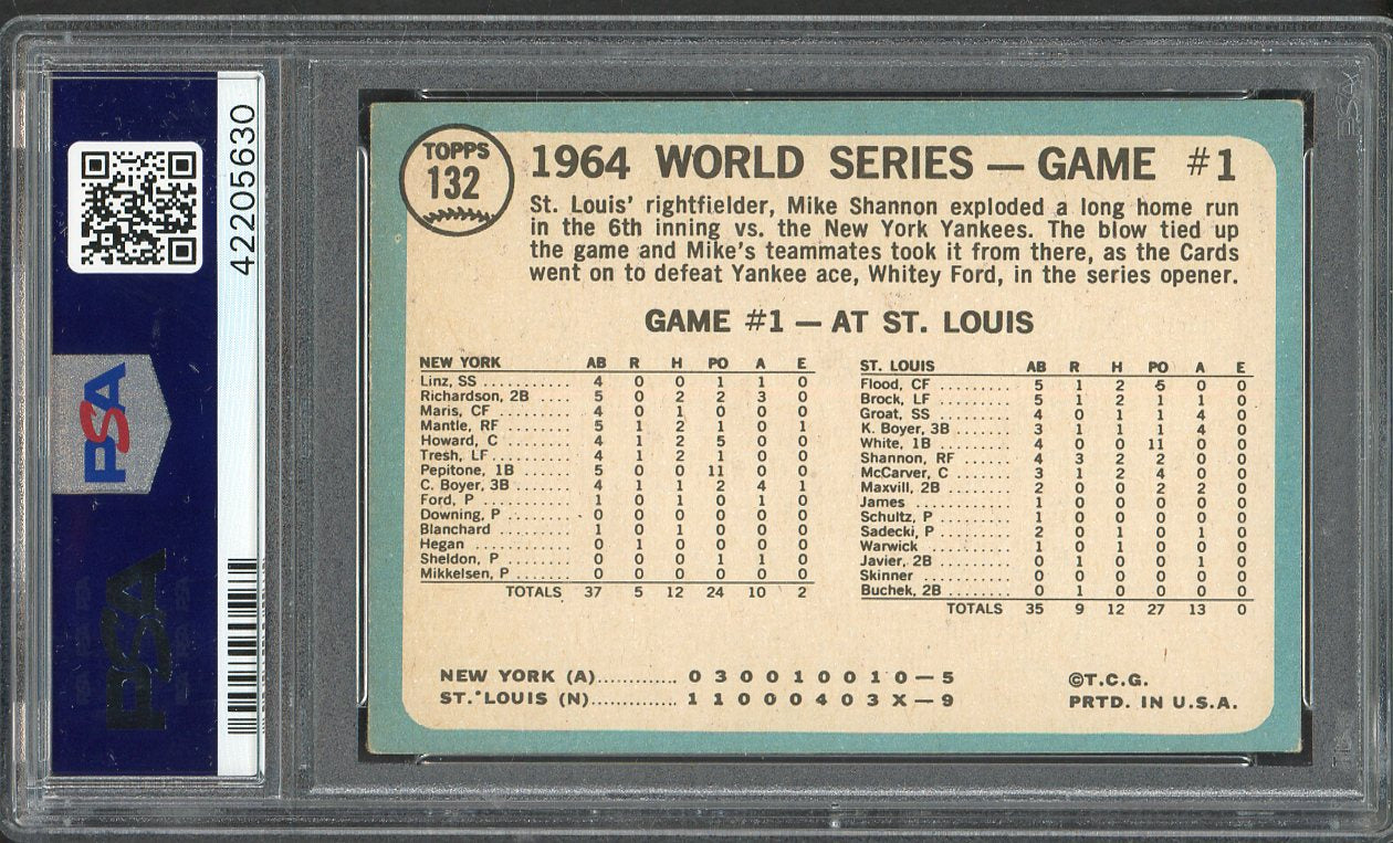 1965 Topps Baseball #132 World Series Game 1 PSA 4 VG-EX 563192