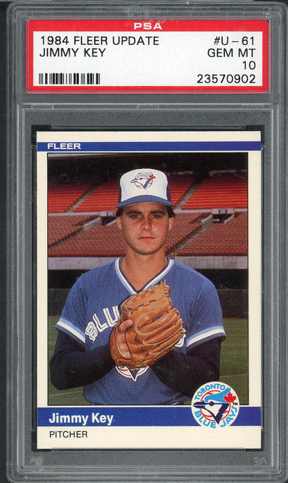 1984 Fleer Update #U61 Jimmy Key Blue Jays PSA 10 GEM MINT 563206
