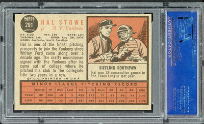 1962 Topps Baseball #291 Hal Stowe Yankees PSA 7 NM 563208