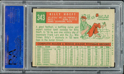 1959 Topps Baseball #343 Billy Hoeft Tigers PSA 5 EX 563217