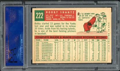 1959 Topps Baseball #222 Bobby Shantz Yankees PSA 5 EX 563218