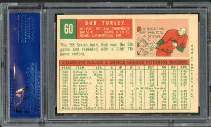 1959 Topps Baseball #060 Bob Turley Yankees PSA 6 EX-MT 563220