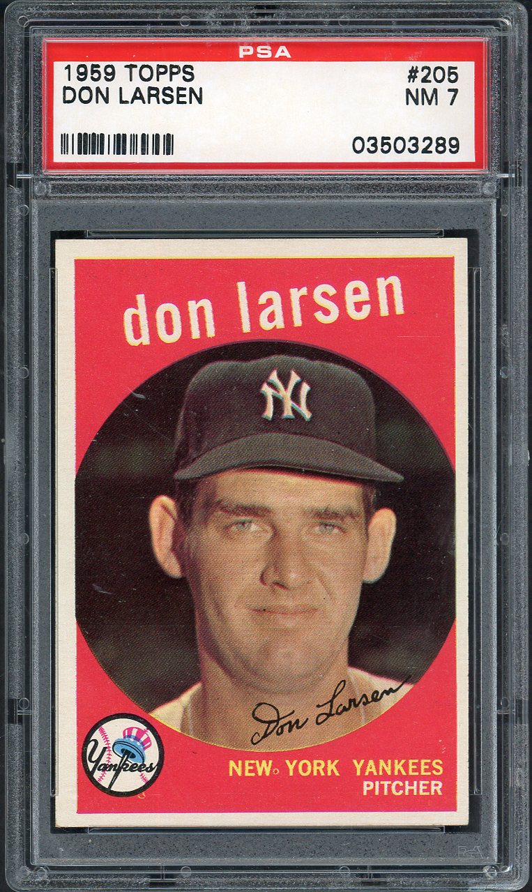 1959 Topps Baseball #205 Don Larsen Yankees PSA 7 NM 563222