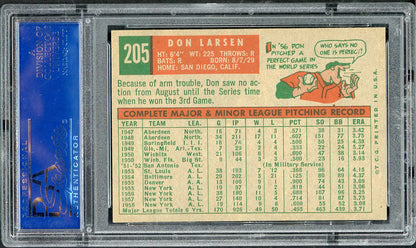 1959 Topps Baseball #205 Don Larsen Yankees PSA 7 NM 563222