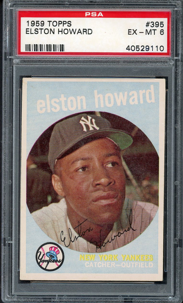 1959 Topps Baseball #395 Elston Howard Yankees PSA 6 EX-MT 563227
