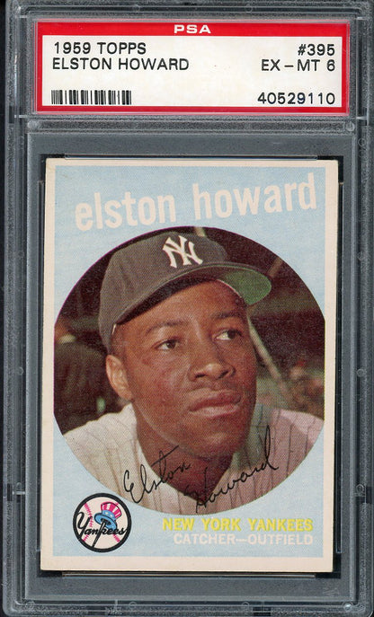 1959 Topps Baseball #395 Elston Howard Yankees PSA 6 EX-MT 563227