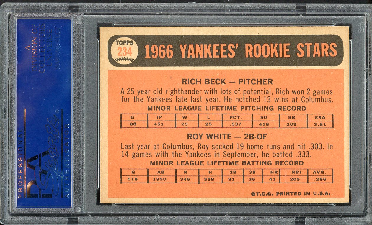 1966 Topps Baseball #234 Roy White Yankees PSA 5 EX 563231