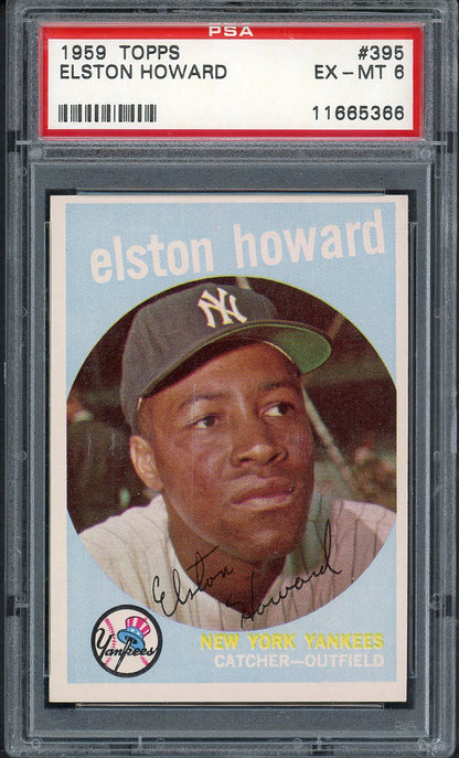 1959 Topps Baseball #395 Elston Howard Yankees PSA 6 EX-MT 563236